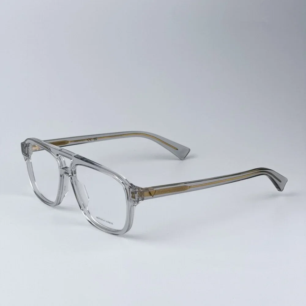 Bottega Veneta BV1294O 004 BRAND NEW Eyeglasses Grey Pilot Women